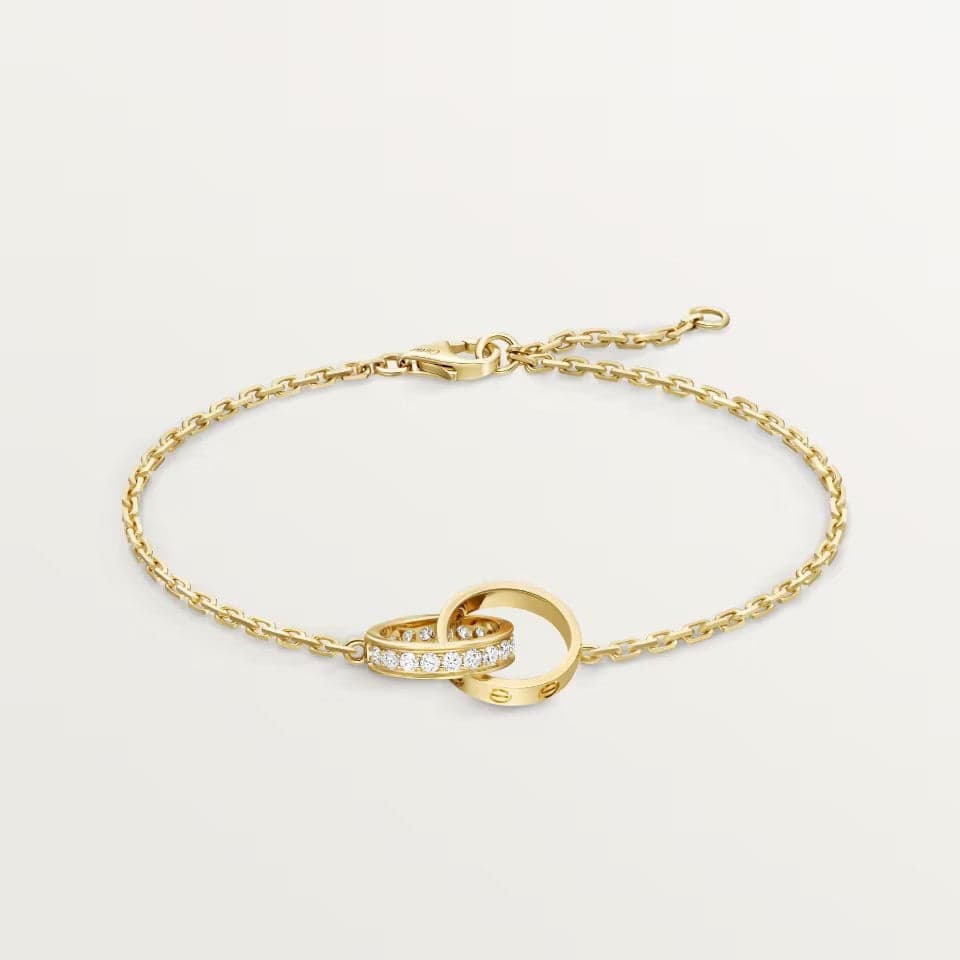 Devotion Bangle — Half-Pavé, Double Band