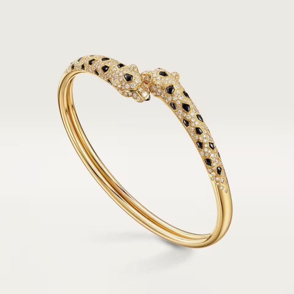 Sovereign Cuff — Half-Pavé, Open Cuff, Twin-Finial